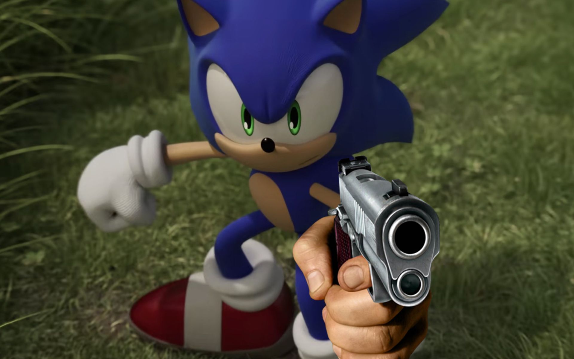 Shadow The Hedgehog With A Gun Wallpaper