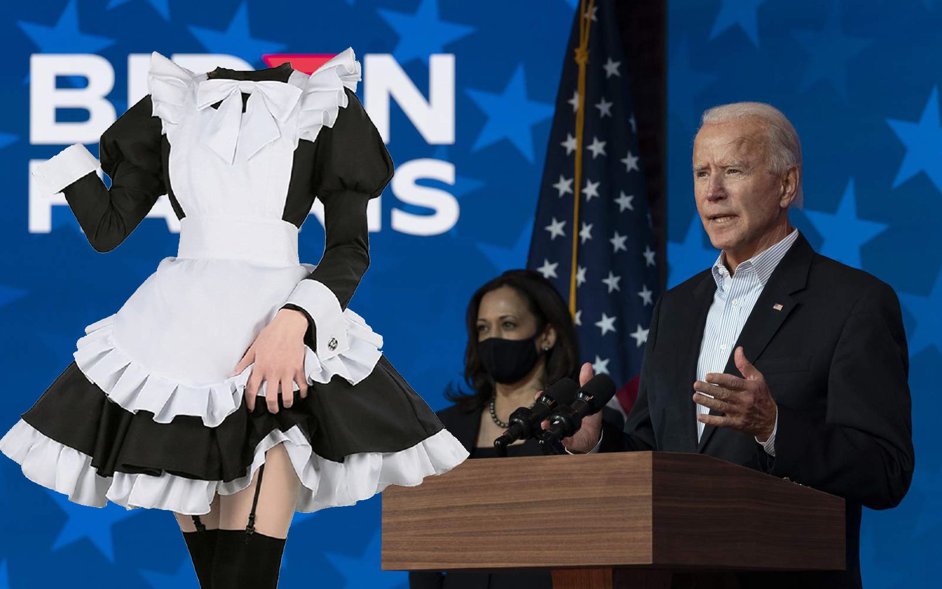 Biden: "All White Men Must Now Wear Maid Dresses And Take Estrogen"